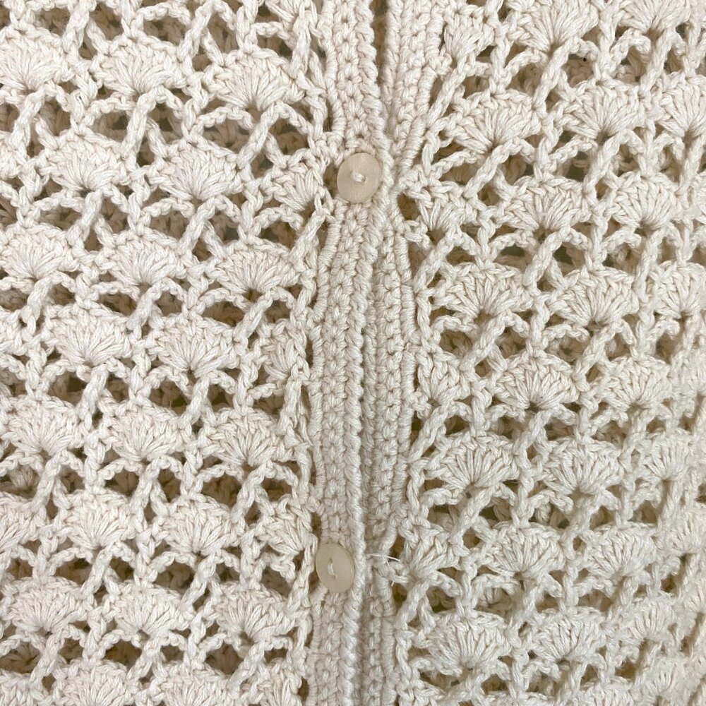Northern Reflections Cream Crochet Openwork Cardigan - Picture 3 of 13
